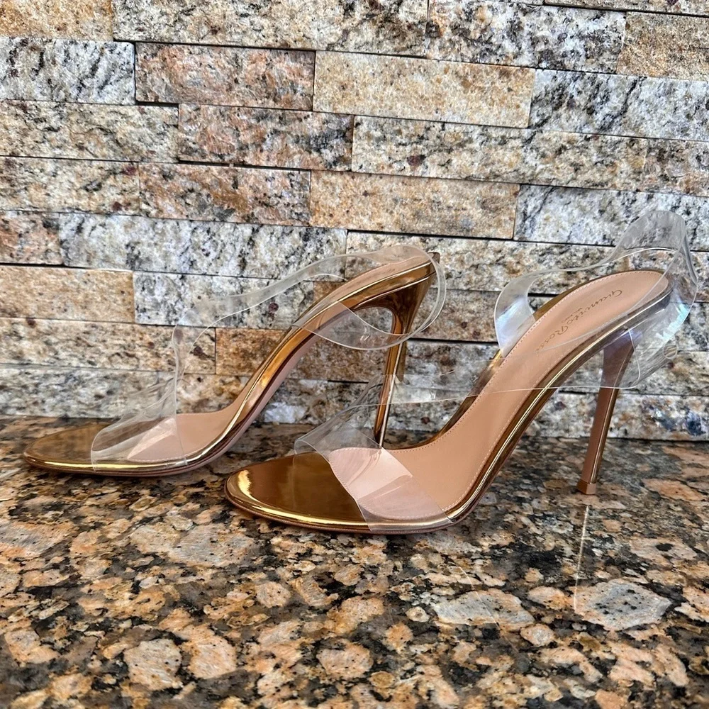 GIANVITO ROSSI Metropolis  PVC slingback sandals